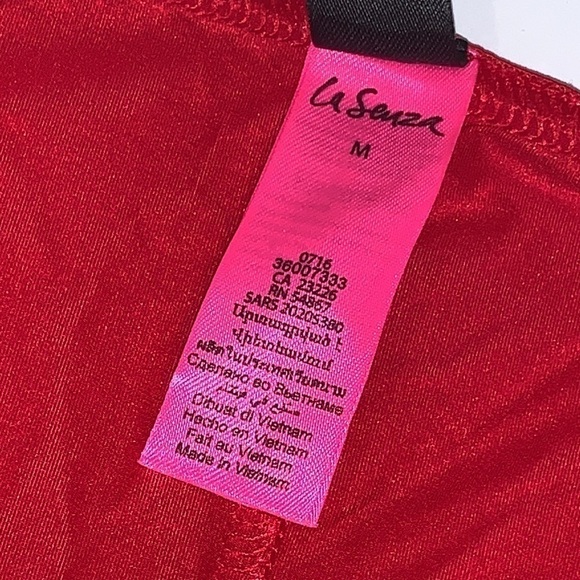 LA Senza red Satin padded bra slip dress size Medium - Picture 13 of 16